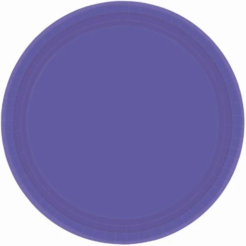 Round Paper Plates - New Purple - Pack of 20