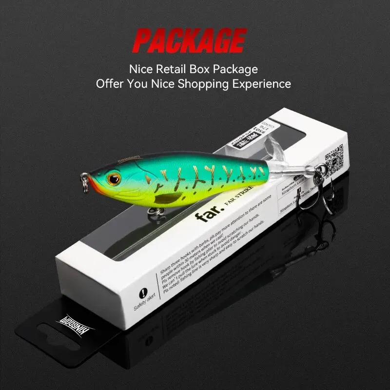 Size: 150mm, Color: Rose - Kingdom Topwater Propeller Pencil Bait Popper Whopper Plopper 90mm 11g 110mm 17g Artificial Wobblers For Bass Pike Hard Lures