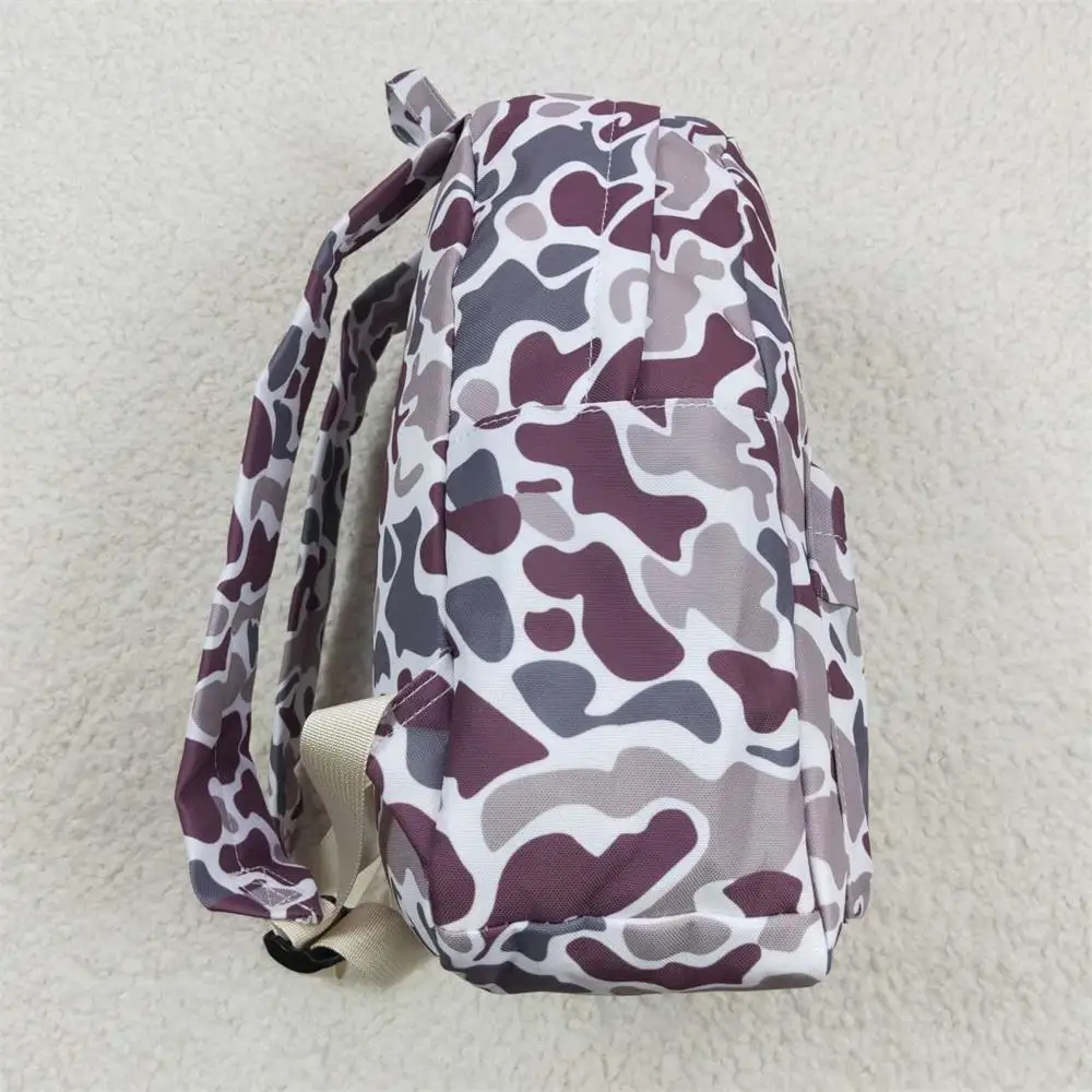 Color: Watermelon red - Wholesale Baby Boy Boy Girl Backpack Camo Daypack Toddler Children Outdoor Portable Kids School Bag