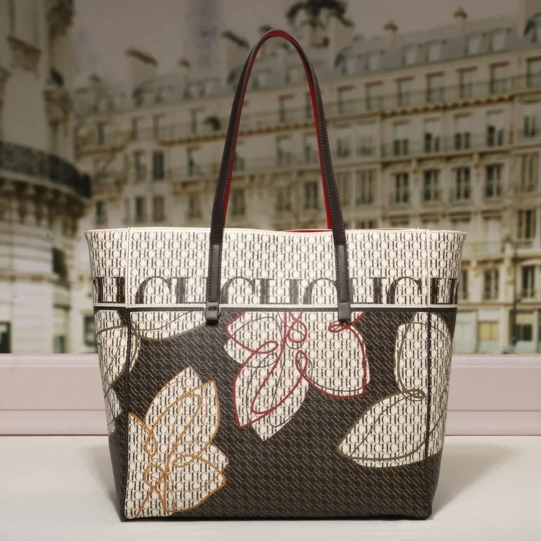 Color: Clear - Fashion Luxury Unique Leather Tote Bag with Fashionable Letter Logo Best for Women's Shopper Purposes
