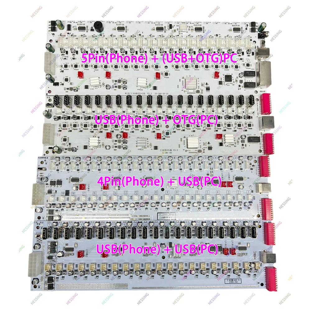 Color: WHITE - Mobile Phone Group Control Equipment Motherboard Ethernet OTG USB Connection Independent Switch Smartphone USB Farm Mainboard