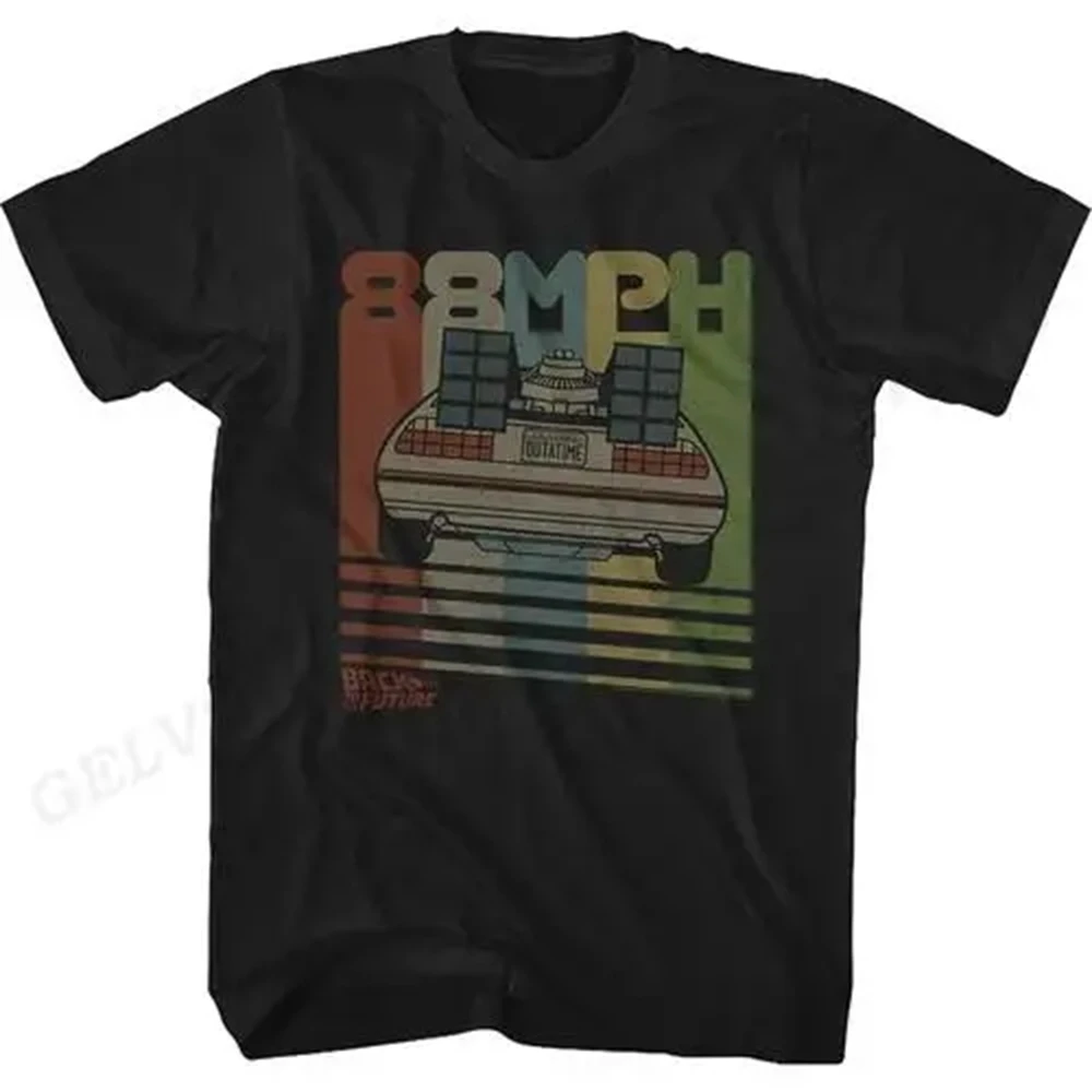 Color: SKY BLUE, Size: M - Back To The Future T Shirt Graphic Print Men Women Fashion Hip Hop Streetwear Short Sleeve Plus Size T Shirt Unisex 62473