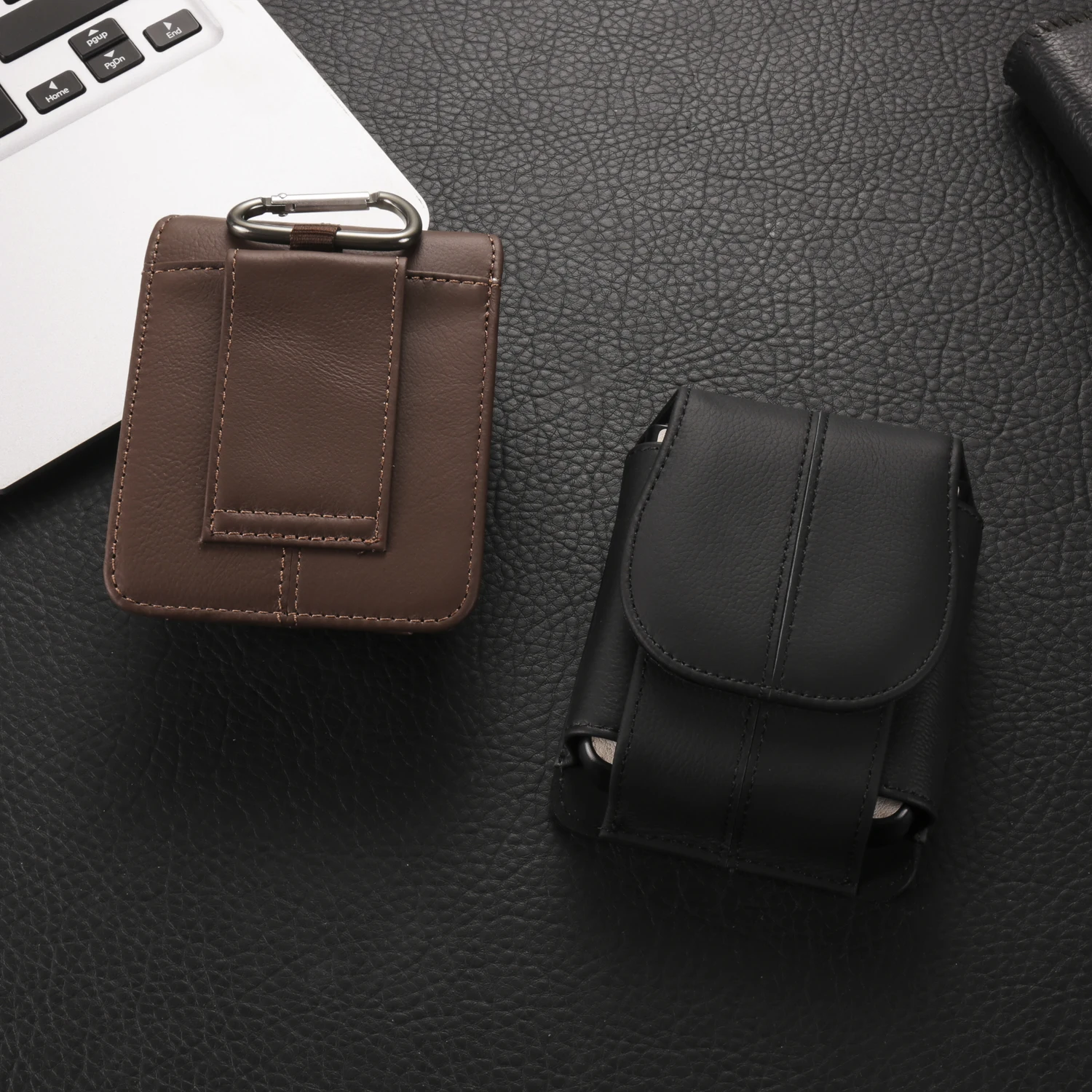 Color: Beige, Ships From: CHINA, Material: Neoprene - Cow Genuine Leather Belt Clip Case For Samsung Galaxy Z Flip6 Flip5 Flip4 6 5 4 3,Oppo Find N3 Flip Men Waist Bag Holster Pouch