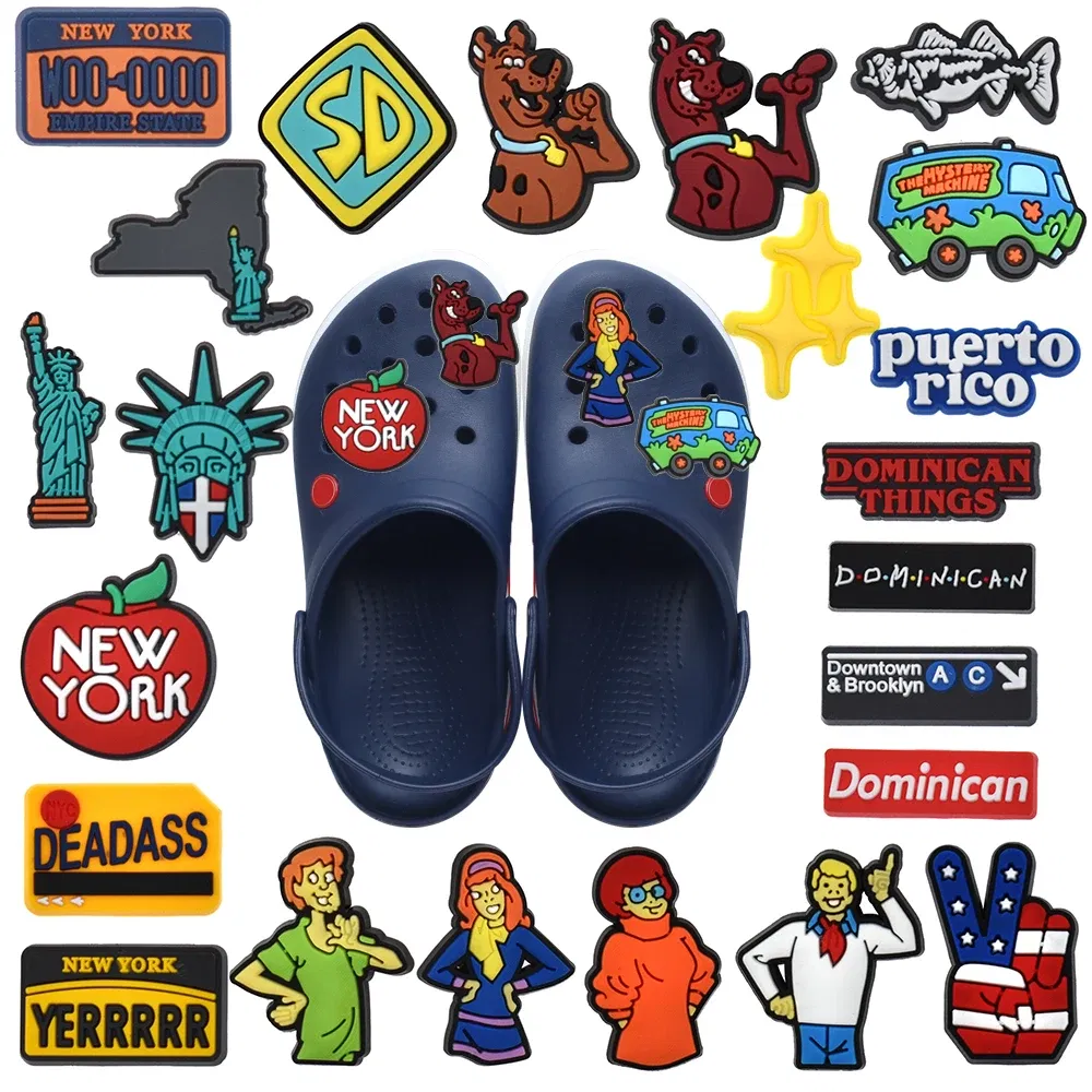 Color: Blue, Ships From: CHINA - Cute Word Shoe Charms Anti Club Rockin Croccin Heart Hella Hyphy Golden State Peace Sad Black Buckle Accessories