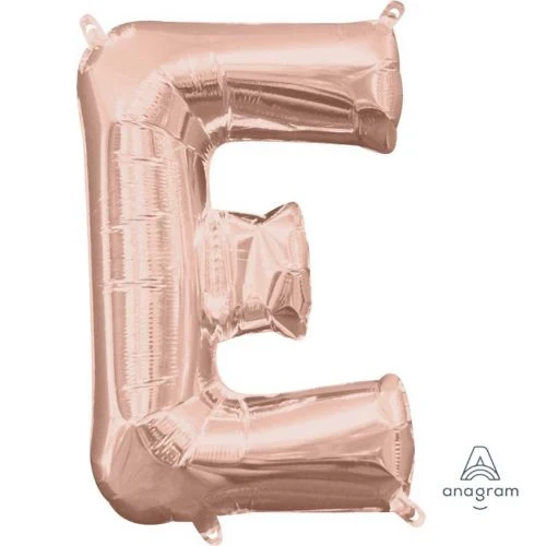 Foil Balloon - Letter E Rose Gold - 40cm