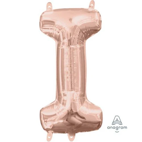 Foil Balloon - Letter I Rose Gold - 40cm