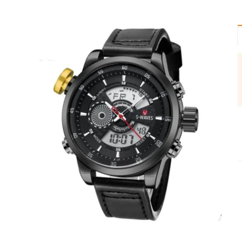 Trendy casual double men's watch Waterproof