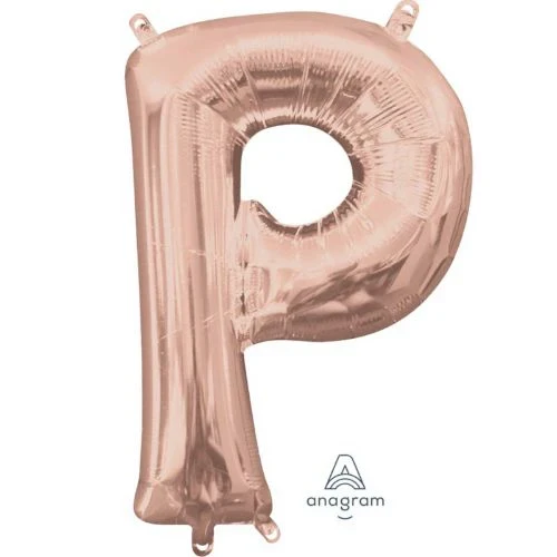 Foil Balloon - Letter P Rose Gold - 40cm