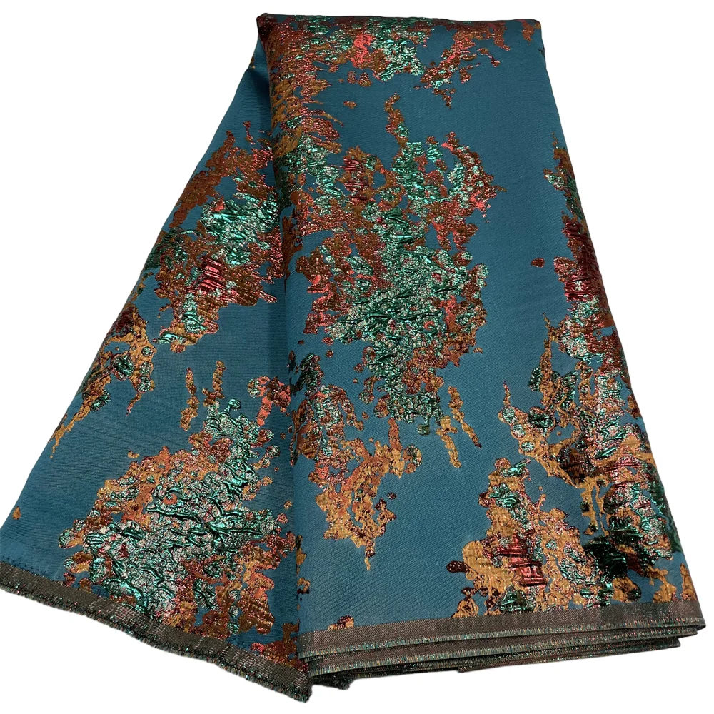 Color: black, length: 5 yards, Width: 120cm - Salouva 2024 High Quality African Nigerian Gilding Tulle Lace Fabric Embroidery Organza French Lace Jacquard Brocade Lace Fabric