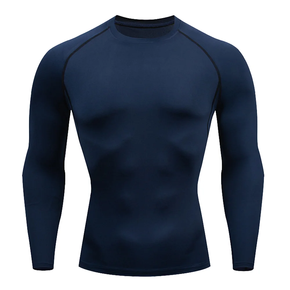 Color: green, Size: M - Men Bodybuilding Sports T-Shirt Quick Dry Running Shirt Long Sleeve Compression Top Gym T Shirt Men Fitness Tight Rashgad