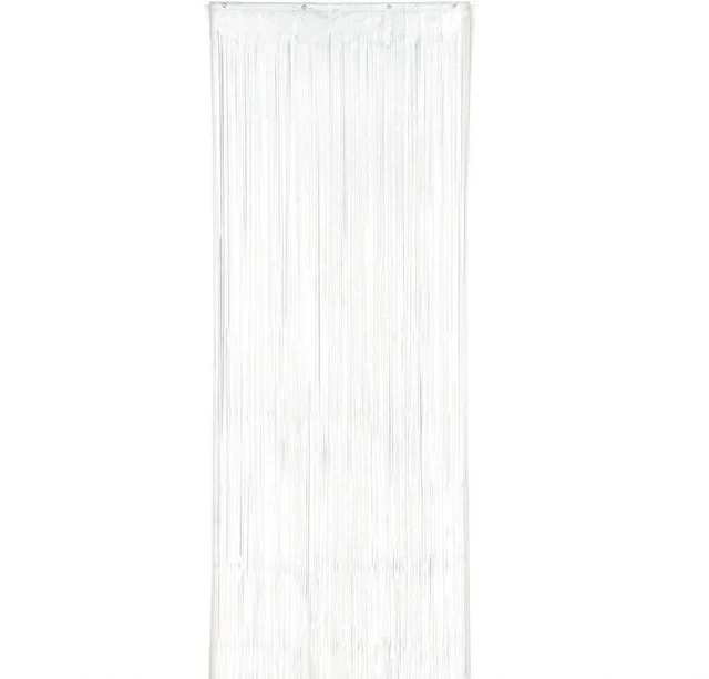 Metallic Curtain White