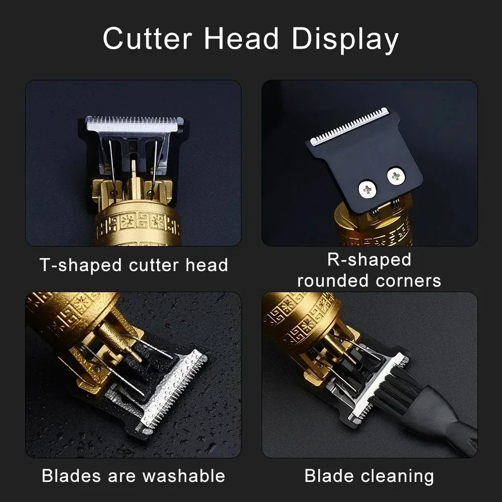 Color: PURPLE - T9 Electric Hair Cutting Machine Hair Clipper Beard Shaving Body Hair Trimmer Clippers Professional Barber Men Trimmer Shaver