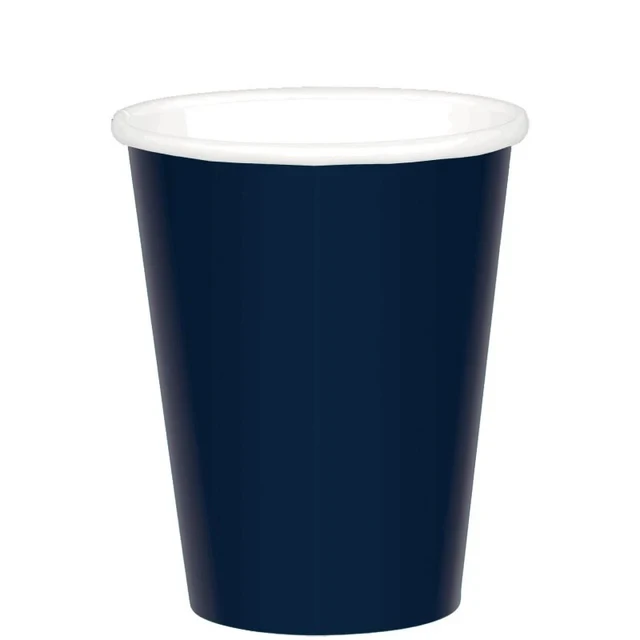266ml Cups Paper 20 Pack Navy (Pack Of 20)