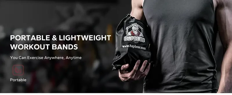 HAPBEAR Pull Up Assistance Bands - Resistance Band Set of 5