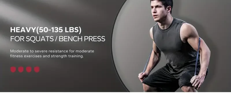 HAPBEAR Pull Up Assistance Bands - Resistance Band Set of 5