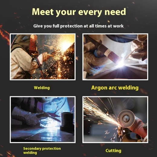 PC Welding Mask Head-mounted Ear Wear Polishing Argon Welding Gas Shielded Welding Protective Mask Radiation-proof Splash