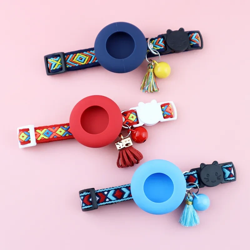 GPS Collar Silicone Holster Pet Collar Bell