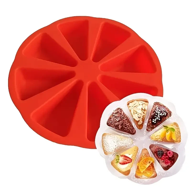 8-Cavity Silicone Triangle Cake Mold