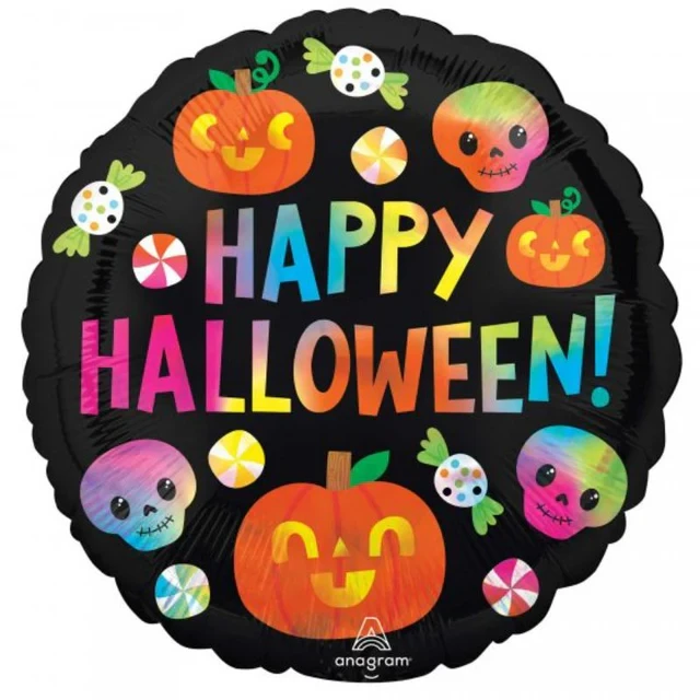 Balloon - 45cm Standard Holographic Iridescent Halloween Cuties