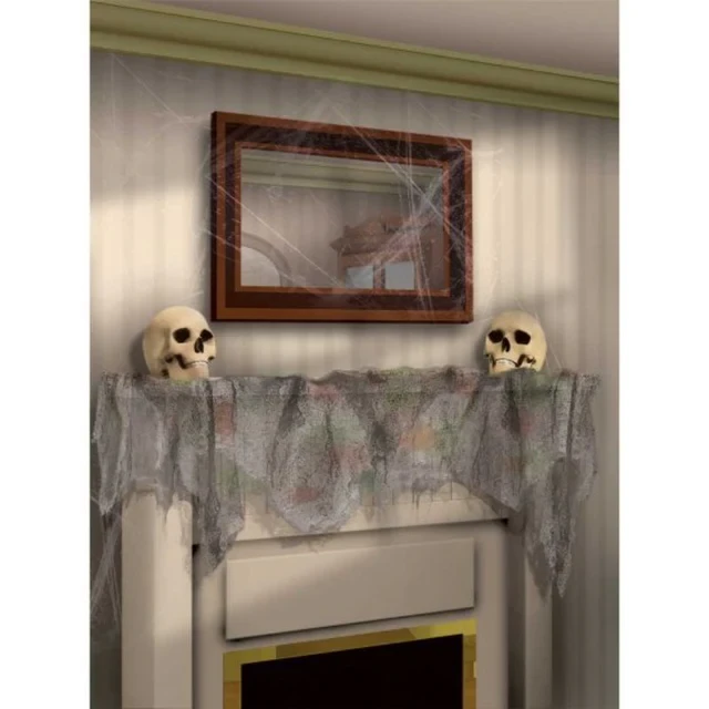 Grey Gauze Cloth Decoration & Glows under Black Light - Pack of 2