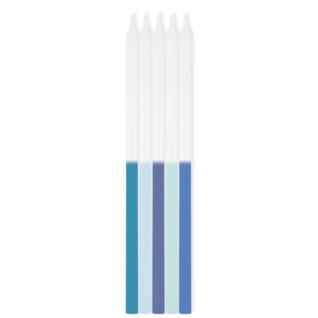 Blue Ombre Taper Candles - Pack of 10