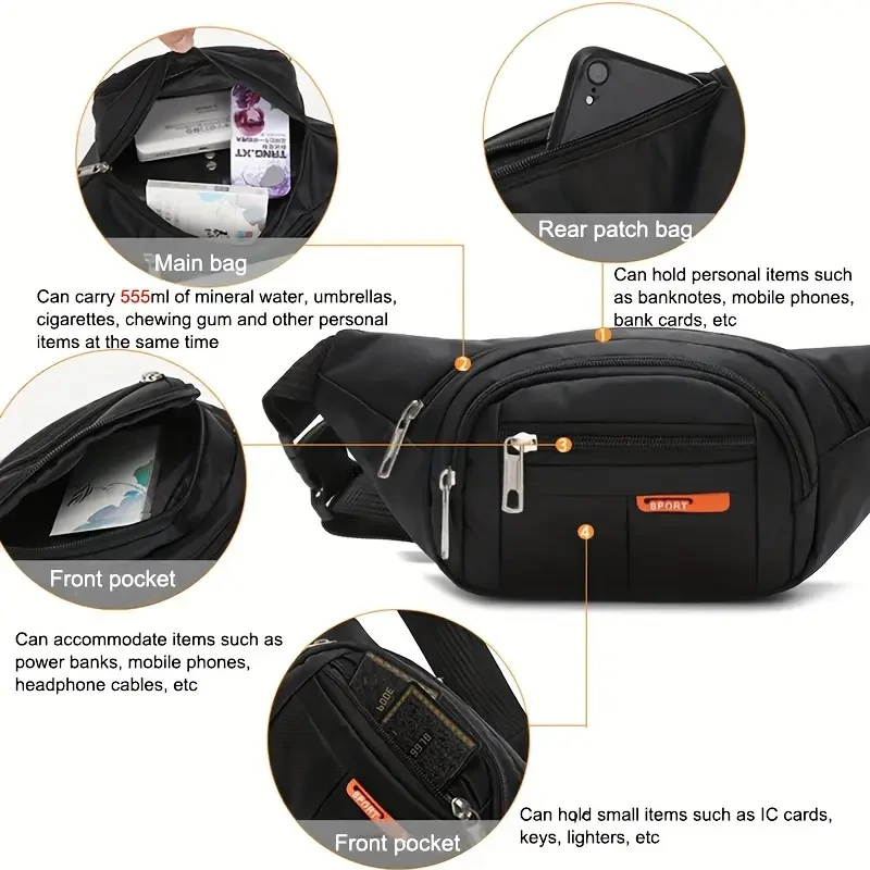 Unisex Belt Bag Fanny Pack - Money and Phone Holder Hip Bum Waist Bag