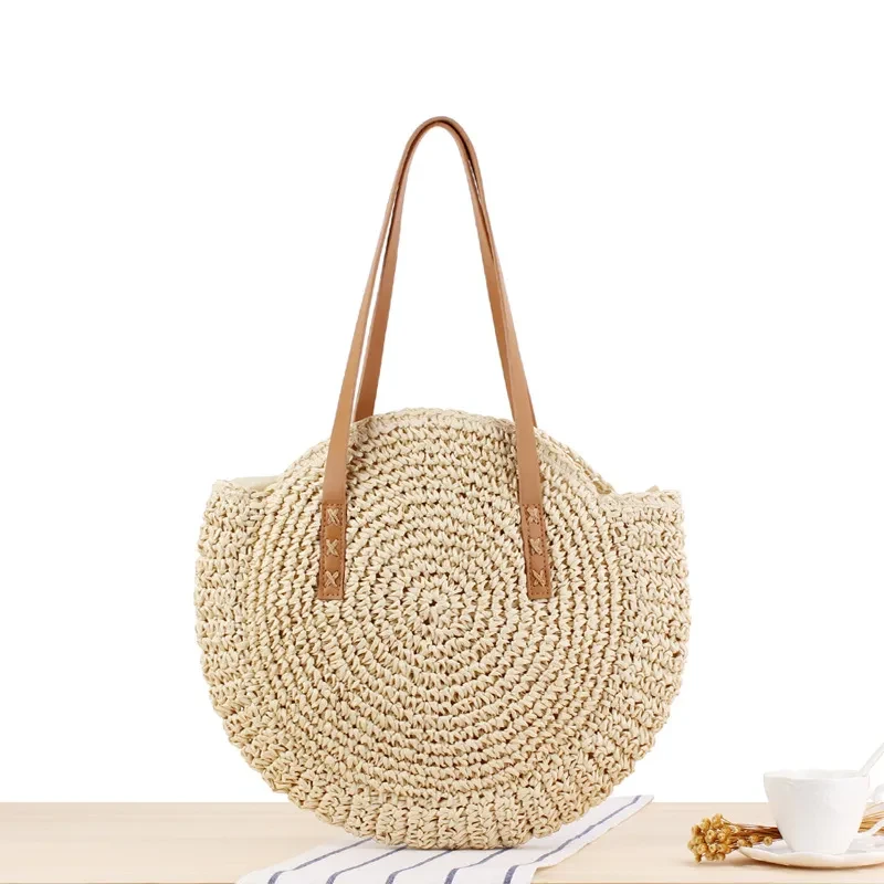 Round Summer Beach Handbag