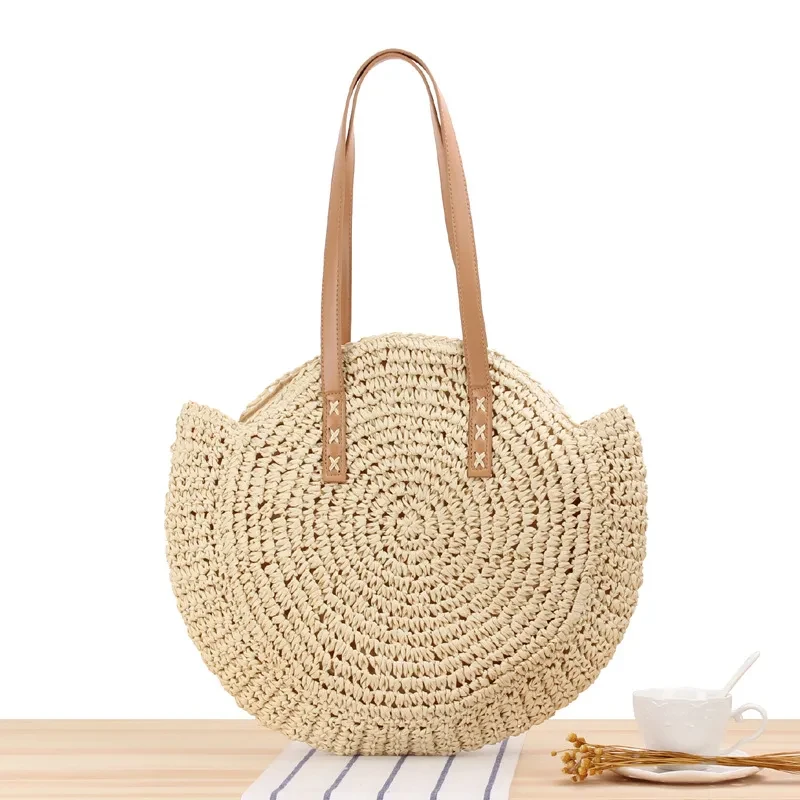 Round Summer Beach Handbag