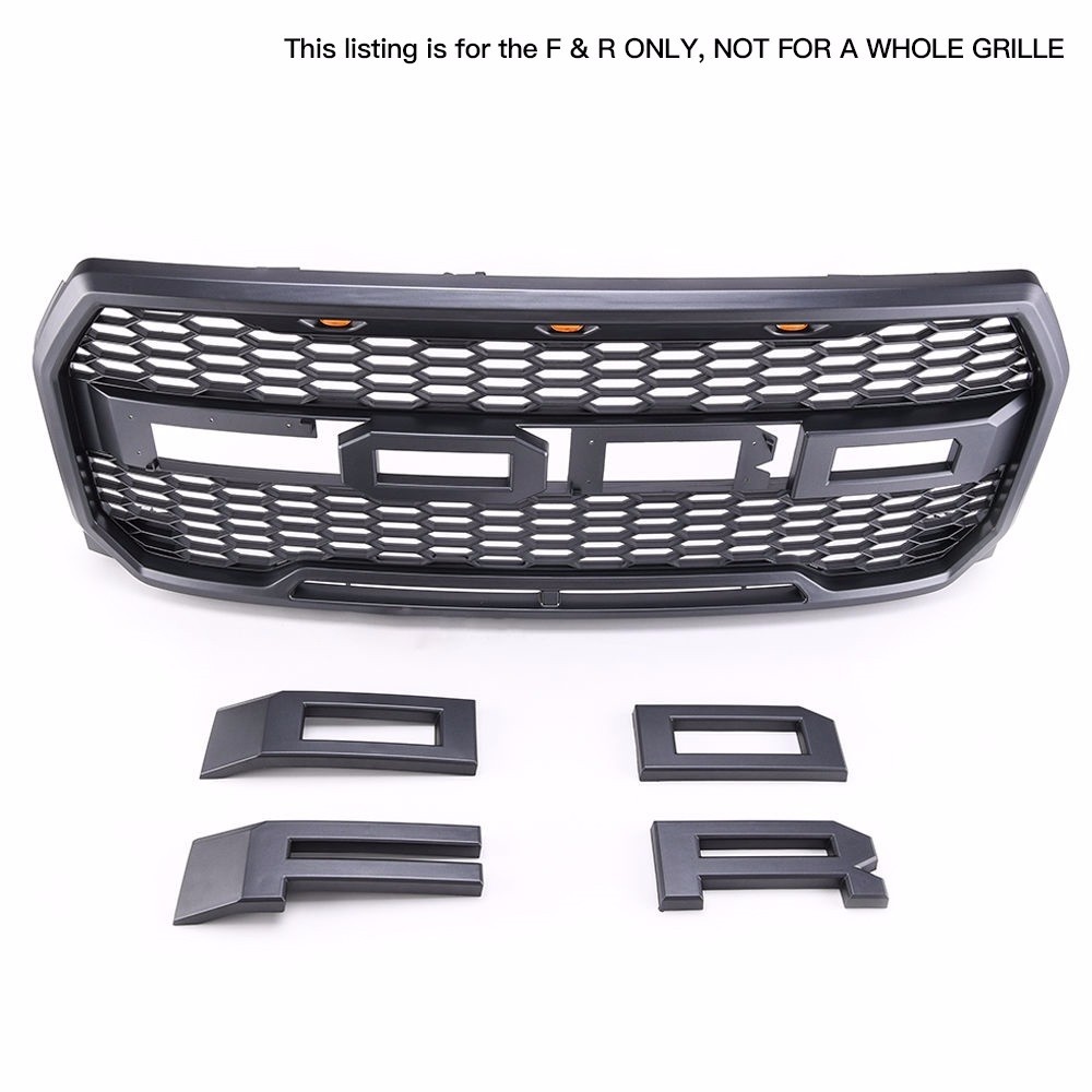Ford F150 F-150 Raptor Style Paramount Grille Grill Letters F & R 2015