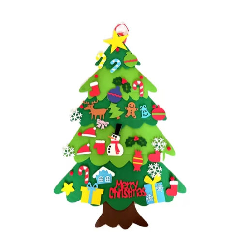 DIY Felt Christmas Tree Child Educational