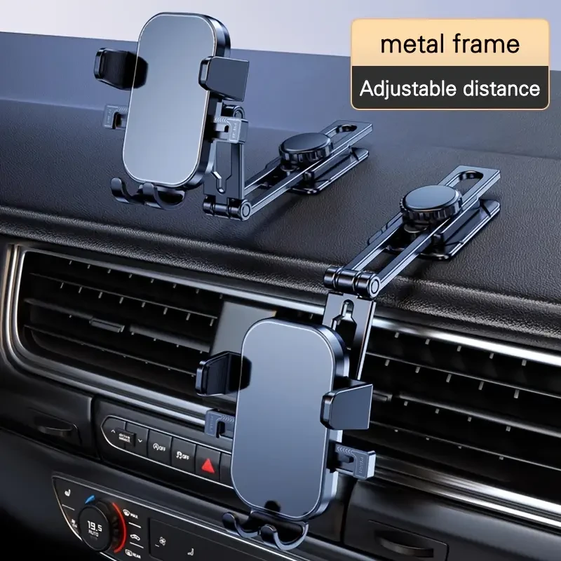 Car Phone Holder, Aluminum Alloy+ABS, Instrument Panel Phone Holder, Scalable Rotatable