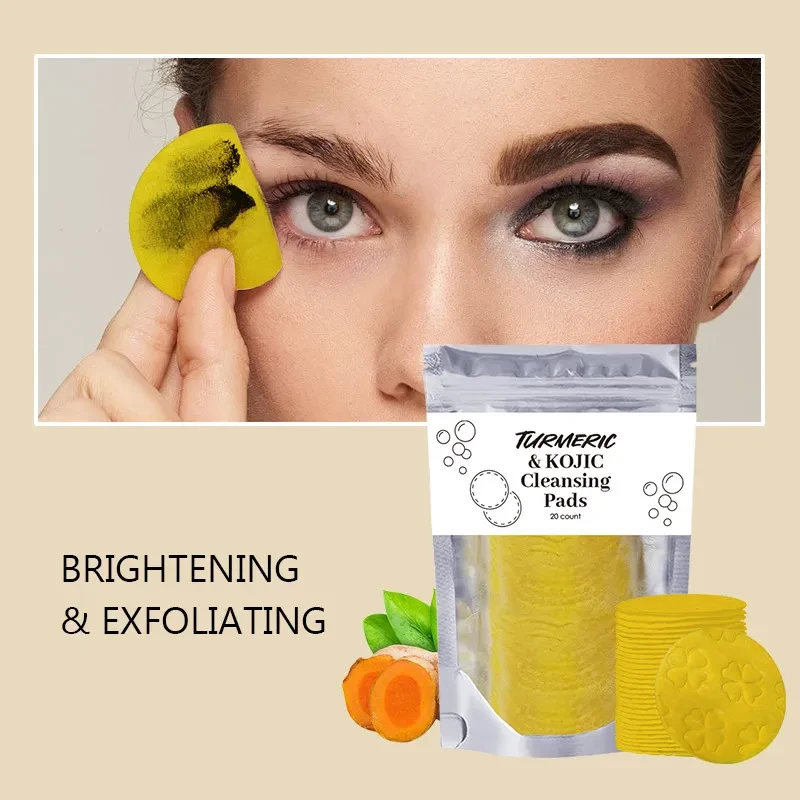 Turmeric Exfoliating Cleansing Pads Compressed Facial Sponges