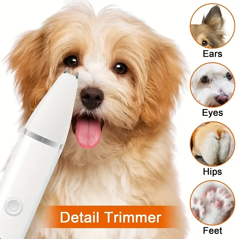 1pc Silent Pet Grooming Kit - Rechargeable