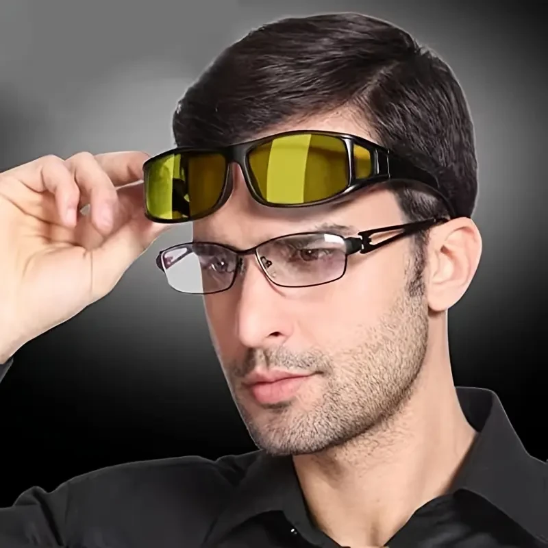 Polarized Fashion Glasses for Night Driving & Outdoor Activities - Anti-Glare, Enhanced Side View, Durable PC Frame