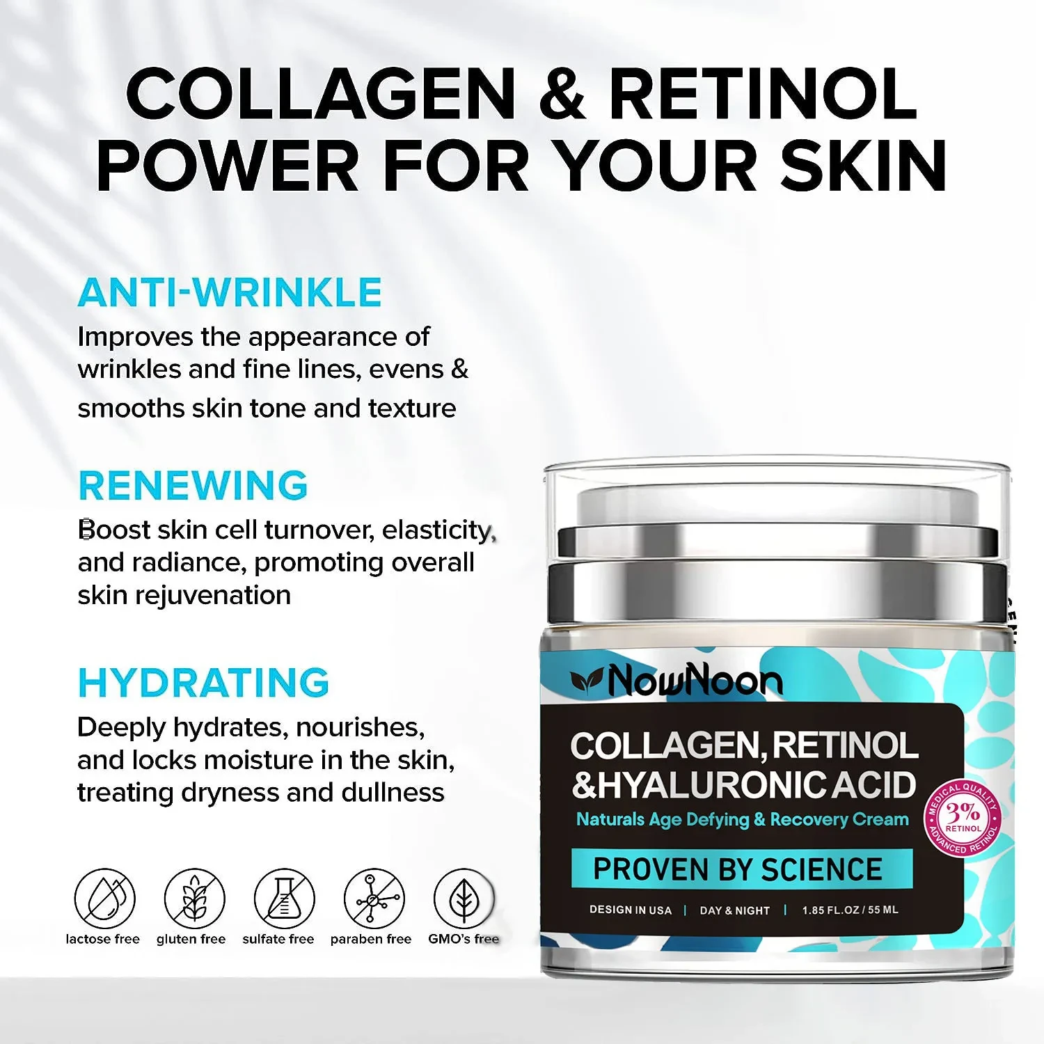 Collagen, Retinol & Hyaluronic Acid Cream