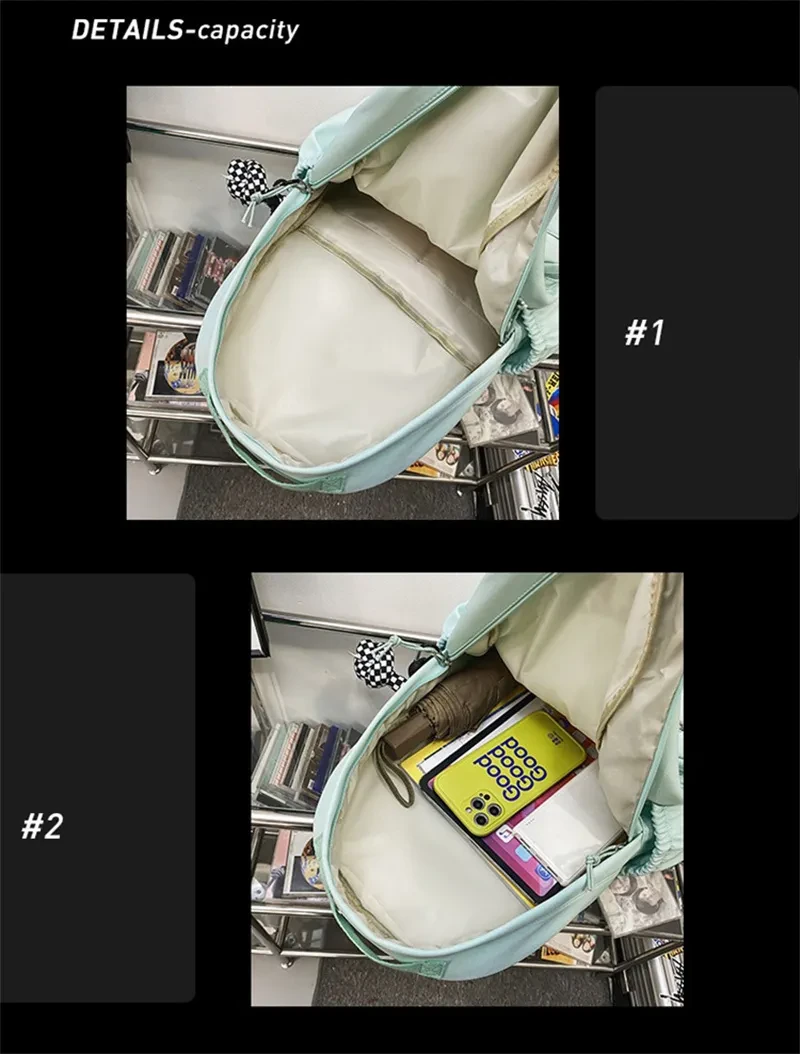 Simple Backpacks School Bags Student Girls Nylon Bag Women