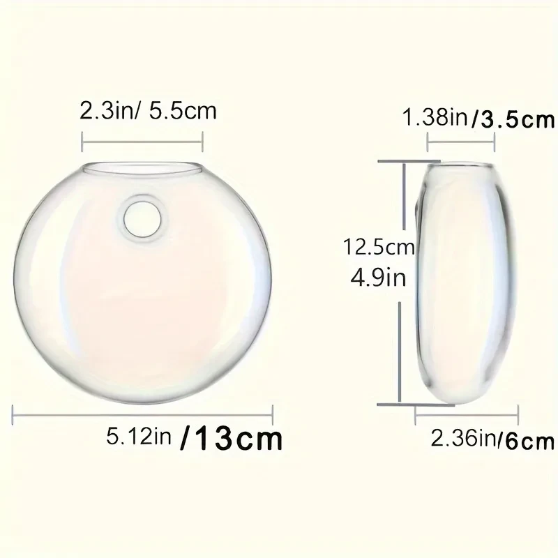 Creative Wall Hanging Green Radish Hydroponic Glass Vase