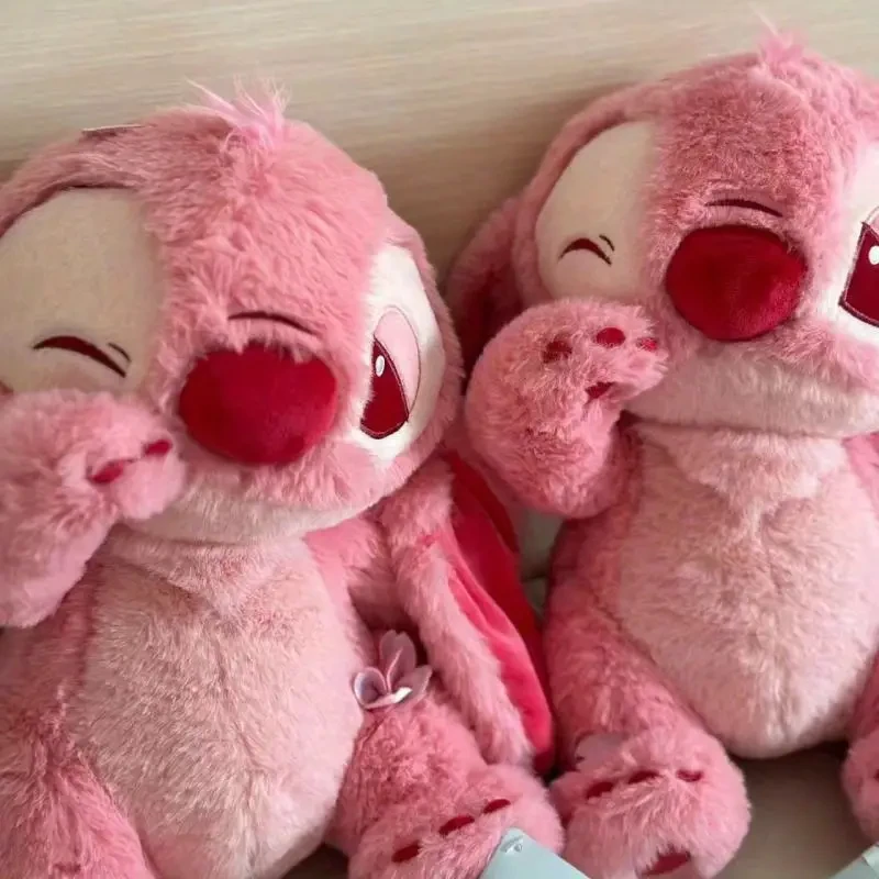 Angel Series Stitch Plush Figure, Party Favor for Teens 14+, Premium Polyester Fiber, Stitch Stuffed Animal Sleeping Pillow, Valentine's Day Birthday Wedding Anniversary Gift, Creative Pink Collectible Toy