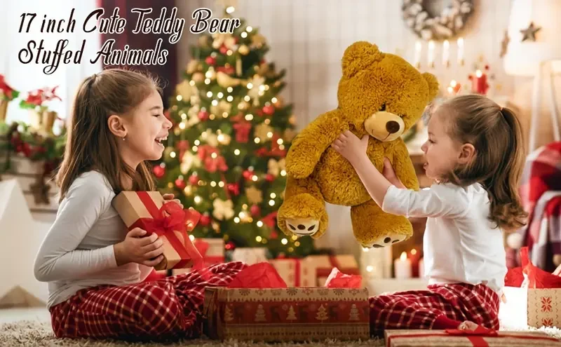 BenBen Teddy Bear Stuffed Animals, 50.8 cm Soft Cuddly Stuffed Plush Bear, Cute Stuffed Animals Toy With Footprints, Gifts For Kids Baby Toddlers Valentine's Day, Halloween Christmas Gifts