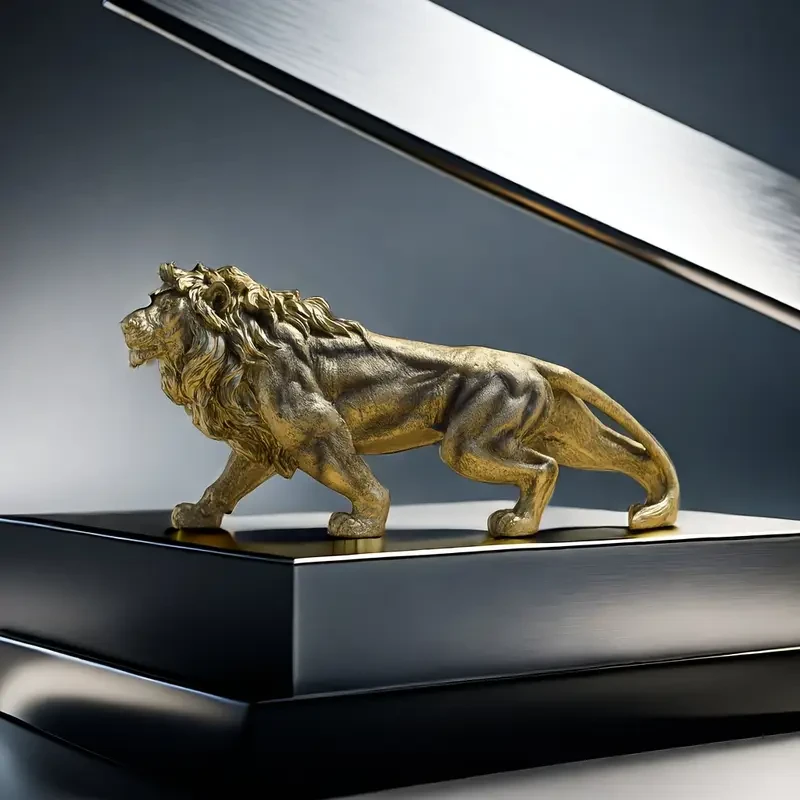 1pc, Majestic Lion Sculpture Statue