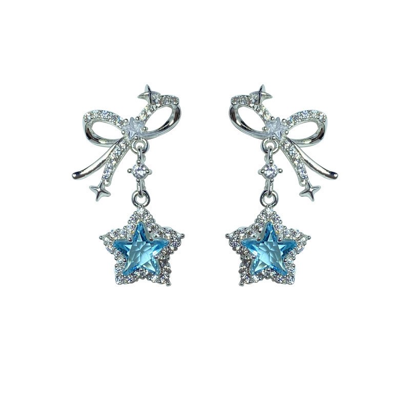 Celestial Blue Diamond Star Studs