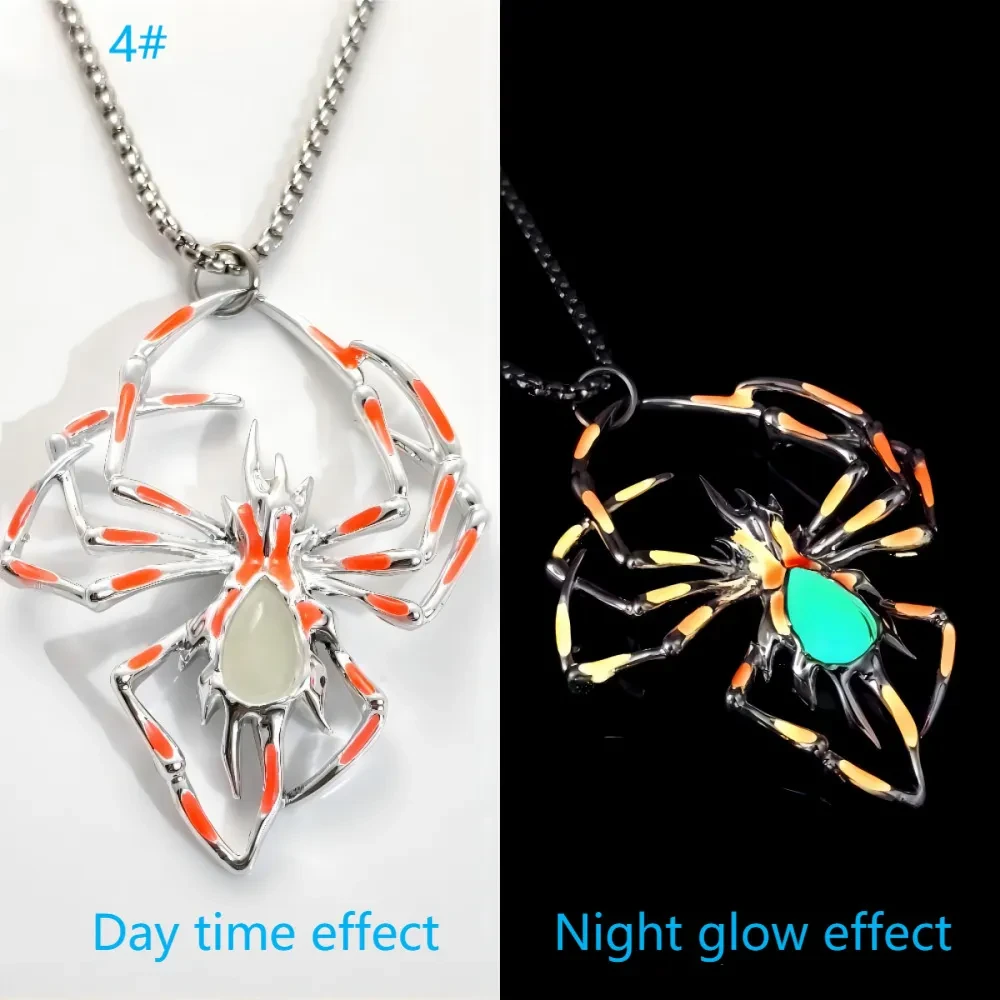 Stereo Luminous Spider Necklace