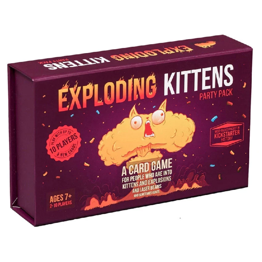 Exploding Kittens Board Games ( PARTY PACK , BARKING KITTENS , STREAKING IMPLODING ) Exploding Kitten Card Game