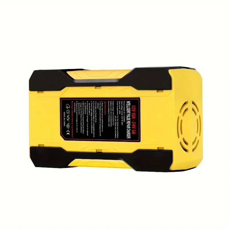 RJTianye Car Battery Charger 10 Amp - Intelligent Fully Automatic Charger, 12V/24V Maintenance Trickle Charger with Temperature Compensation for Lead-Acid Batteries