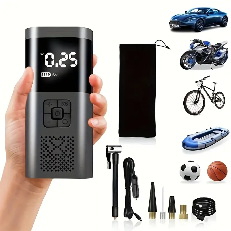 150 PSI Corded Tire Inflator Car Air Pump with LED Display