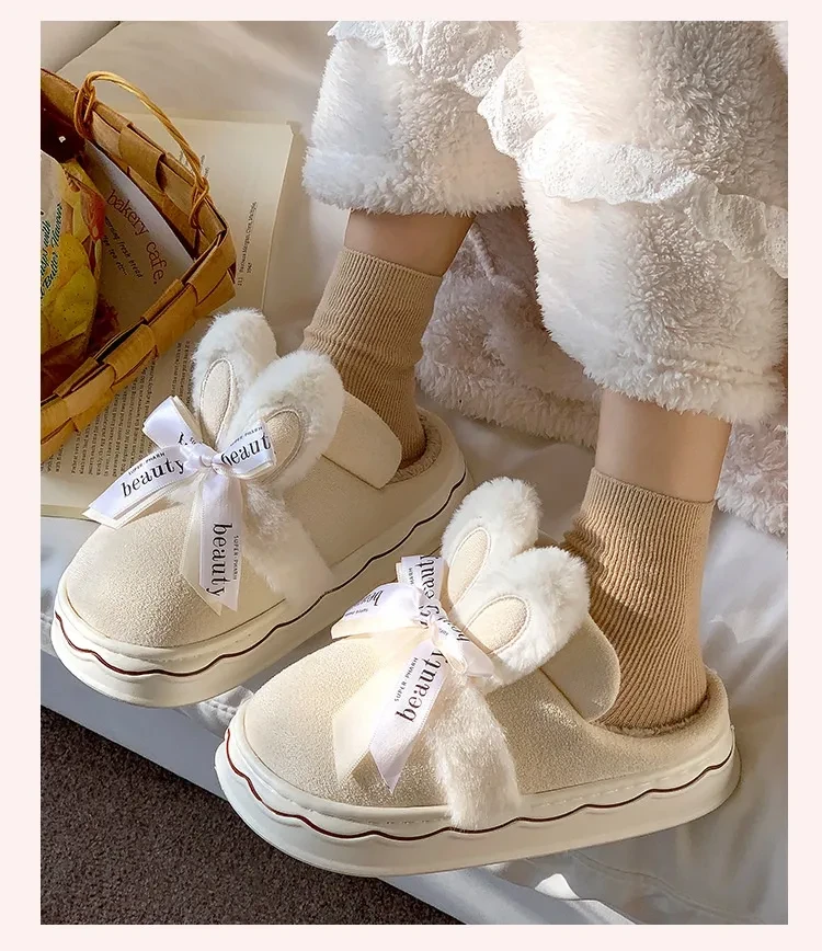 Suede Cotton Slippers Women's