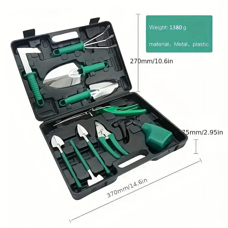 10pcs Ultimate Gardening Companion Set - Stainless Steel Tools