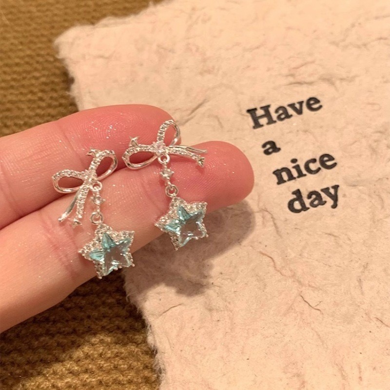 Celestial Blue Diamond Star Studs