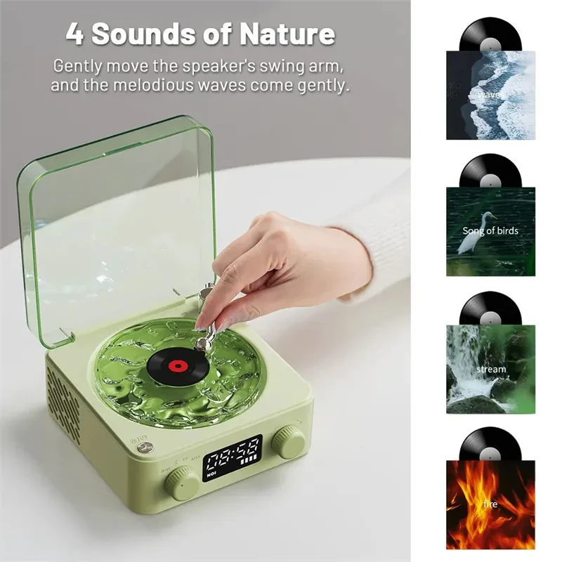 Retro Turntable Speaker Wireless Bluetooth 5.0