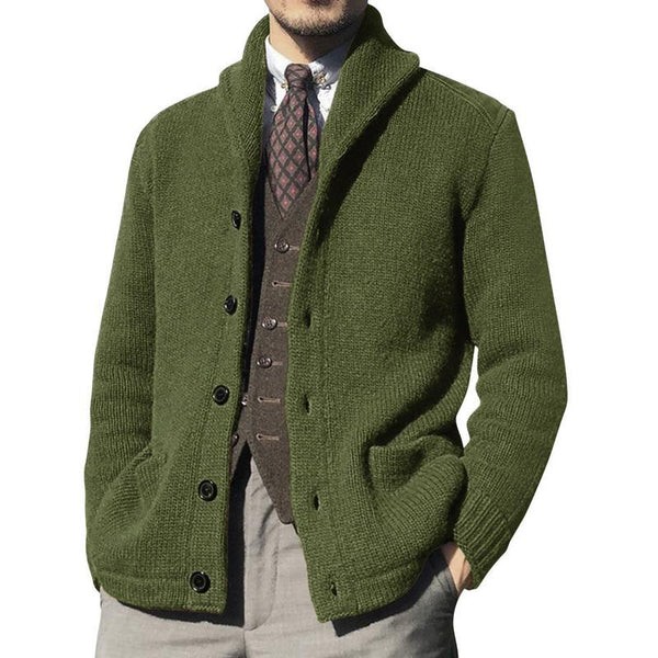 Solid Color Button Knit Jacket